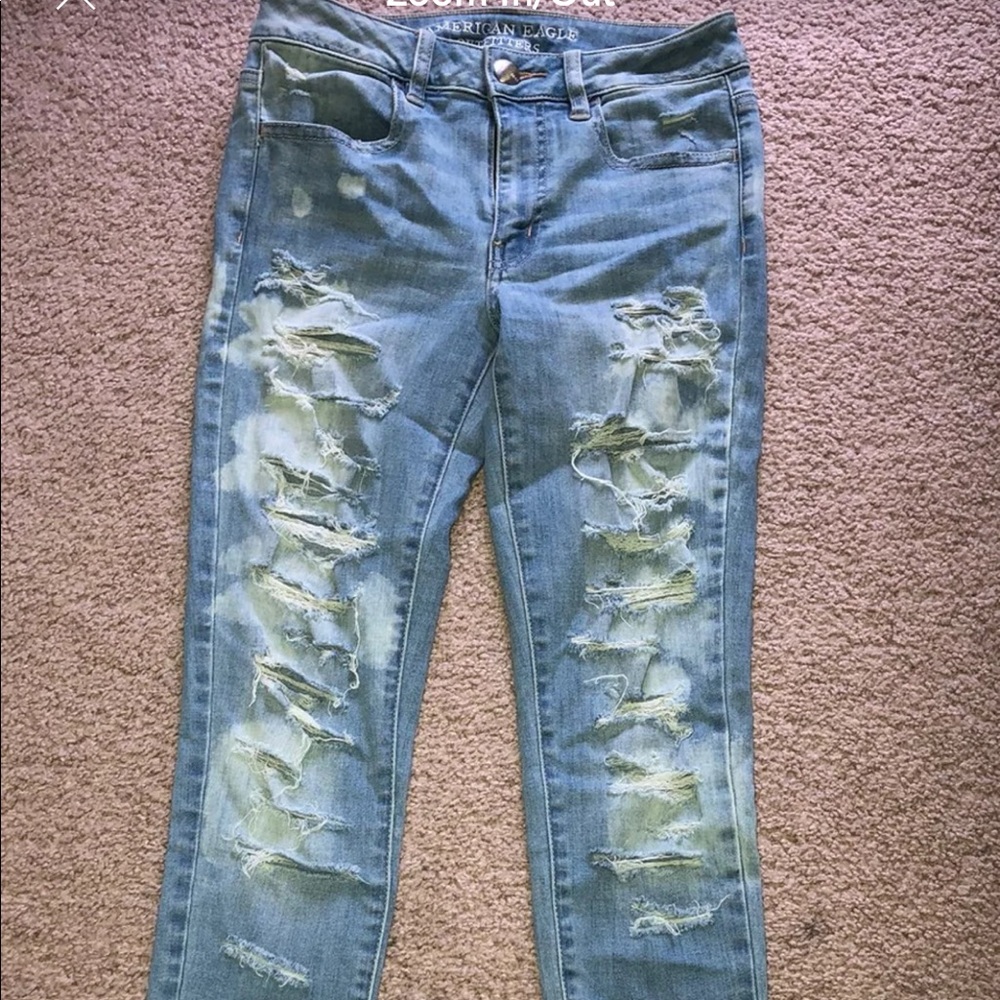 Distressed jeans